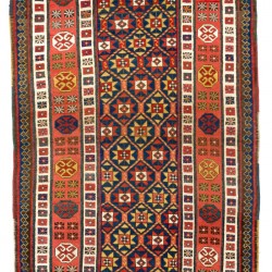 Antique Caucasian, Kazak Rug 4' 4 x. 5' 3 For Sale at 1stDibs