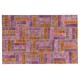 Handmade Patchwork Rug in Pink, Orange and Purple Colors, Decorative Handmade Wool Carpet